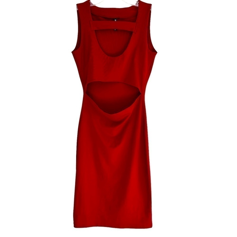 Red-Hot Revenge Dress Sleeveless Midi, SIze Medium - Picture 2 of 9